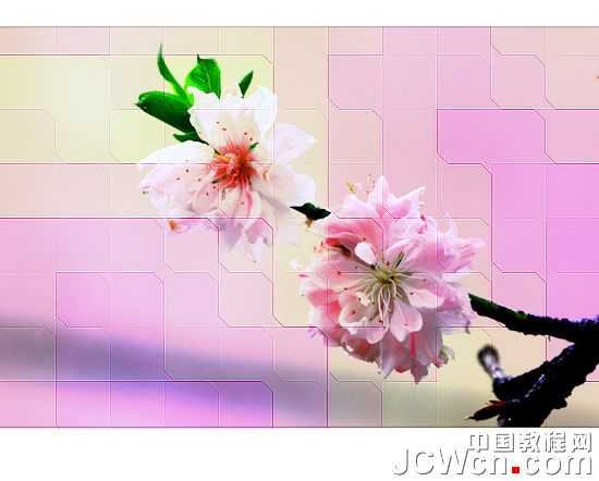 ‘Photoshop快速为照片加上不规则的小方框‘