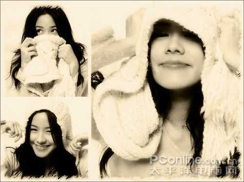 Photoshop制作美女林嘉欣爱情怀旧签名名