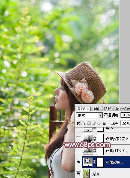 ‘Photoshop将美女图片打造清新的淡红色夏季‘