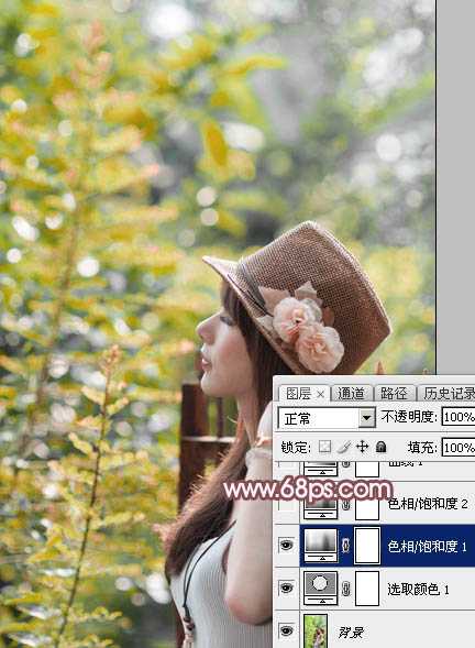 ‘Photoshop将美女图片打造清新的淡红色夏季‘