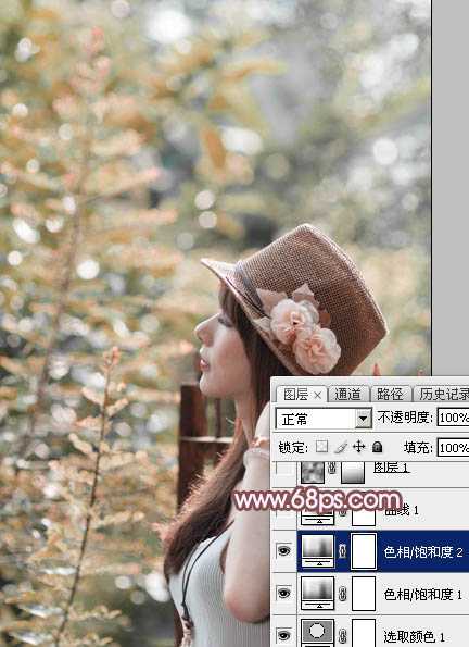 ‘Photoshop将美女图片打造清新的淡红色夏季‘