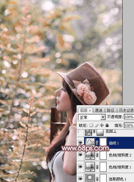 ‘Photoshop将美女图片打造清新的淡红色夏季‘