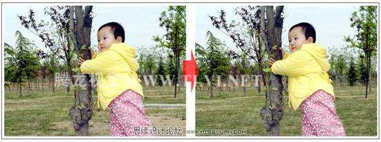 ‘用Photoshop为空地上的人物照片补充草地效果‘