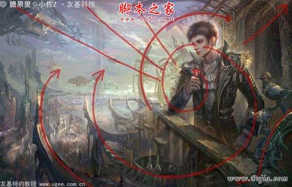 ‘photoshop鼠绘制作幻想世界中的忧郁男子‘