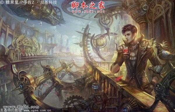 ‘photoshop鼠绘制作幻想世界中的忧郁男子‘