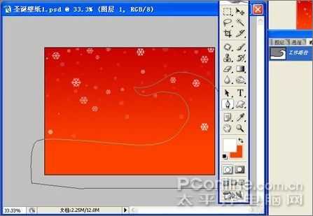 Photoshop制作圣诞主题壁纸教程_脚本之家jb51.net转载