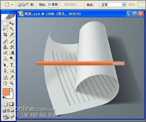 Photoshop鼠绘逼真的铅笔和纸张_脚本之家jb51.net转载