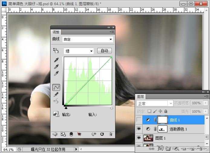 ‘PhotoShop将美女照片调出暗调艺术效果‘