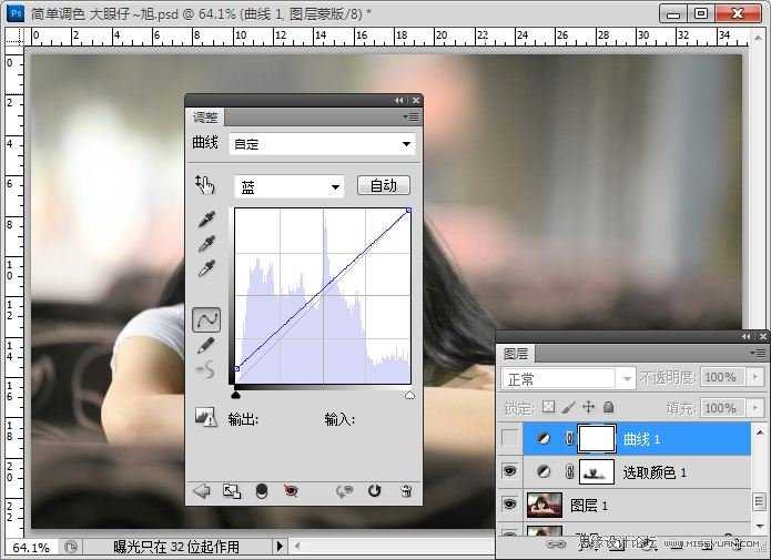 ‘PhotoShop将美女照片调出暗调艺术效果‘