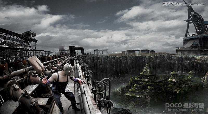 ‘Photoshop合成世界末日科幻场景‘