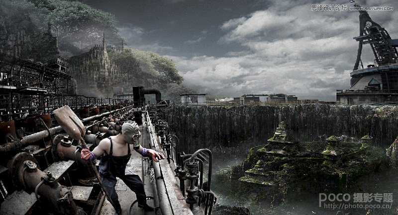 ‘Photoshop合成世界末日科幻场景‘
