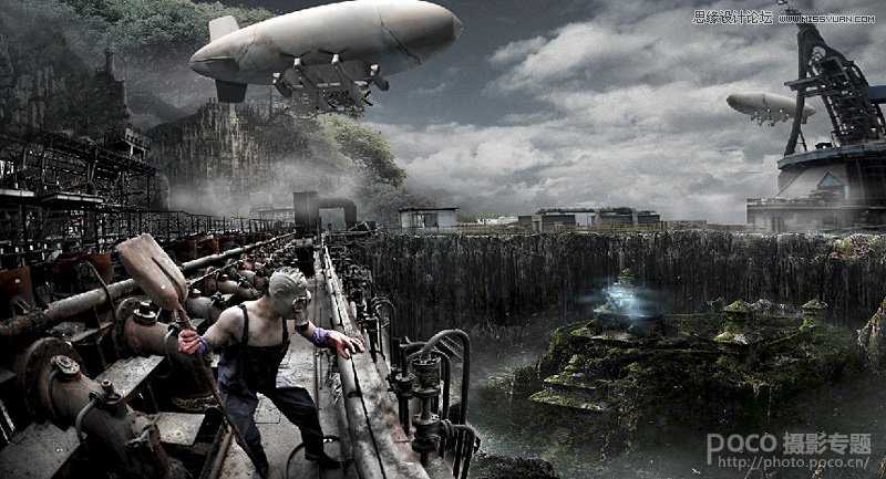 ‘Photoshop合成世界末日科幻场景‘