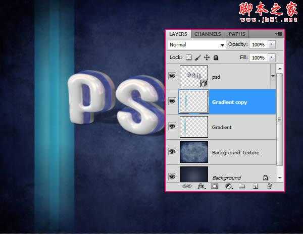 ‘photoshop设计打造出清爽的塑料质感立体文字效果