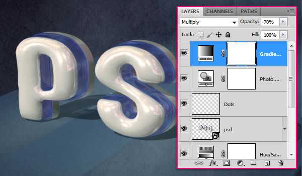 ‘photoshop设计打造出清爽的塑料质感立体文字效果