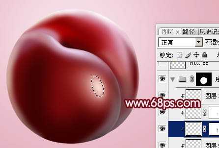 ‘Photoshop绘画一颗逼真的红色布林‘