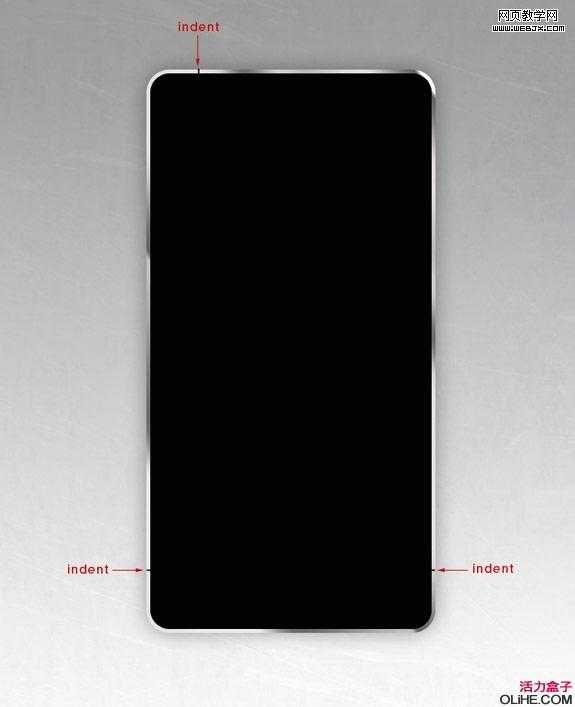 ‘Photoshop绘制出精细的iphone4手机界面效果‘