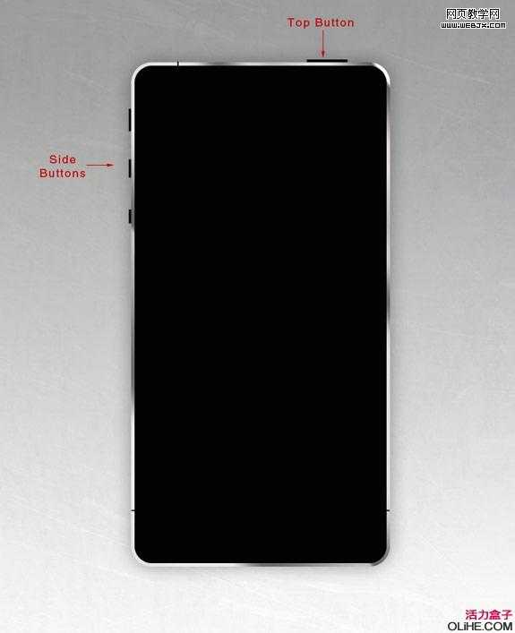 ‘Photoshop绘制出精细的iphone4手机界面效果‘