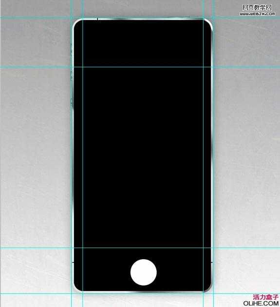 ‘Photoshop绘制出精细的iphone4手机界面效果‘