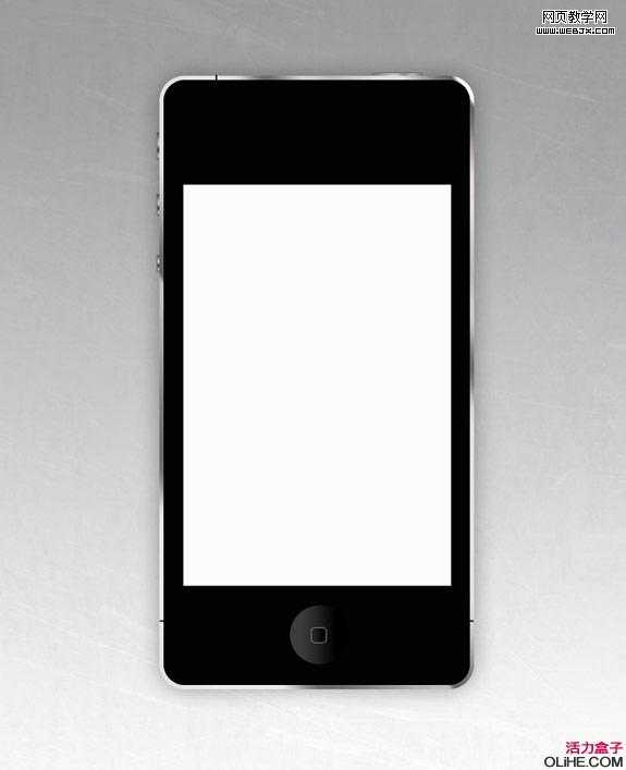 ‘Photoshop绘制出精细的iphone4手机界面效果‘