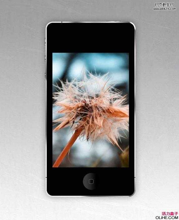 ‘Photoshop绘制出精细的iphone4手机界面效果‘