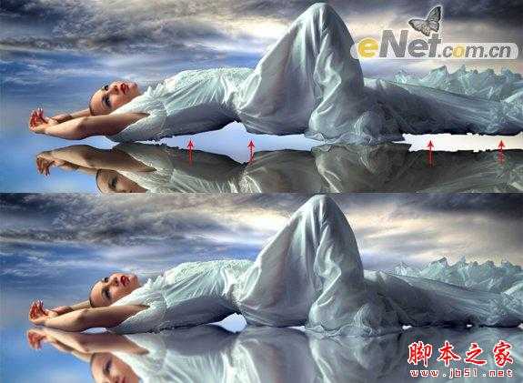 ‘photoshop合成制作浮在水面的天鹅与美女场景‘