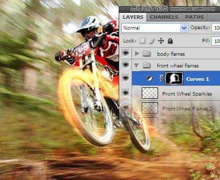 ‘Photoshop制作超酷的火速行驶的动感自行车特性‘