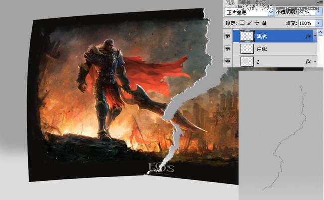 ‘Photoshop设计制作超酷的立体照片撕裂效果‘