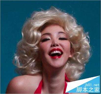 ‘PS制作仿梦露的经典怀旧海报效果照片‘