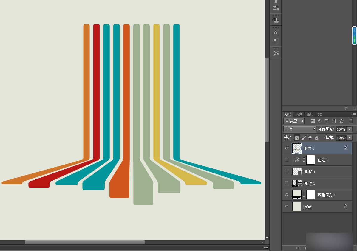 PS鼠绘简洁彩条海报 脚本之家 PS鼠绘教程17 技术分享