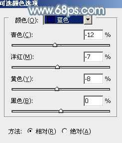 ‘Photoshop为野外的美女调制出梦幻的淡青色‘