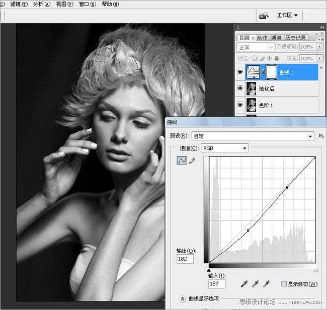 ‘Photoshop将打造出非常有质感的黑白人像图片效果‘