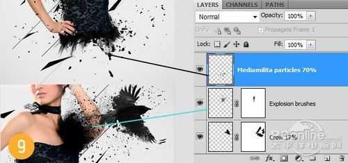 ‘Photoshop将人物图片制作出漂亮的潮流粒子海报效果‘