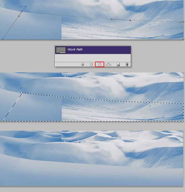 ‘photoshop将荒漠场景打造出迪士尼风格的雪景图‘