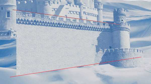 ‘photoshop将荒漠场景打造出迪士尼风格的雪景图‘
