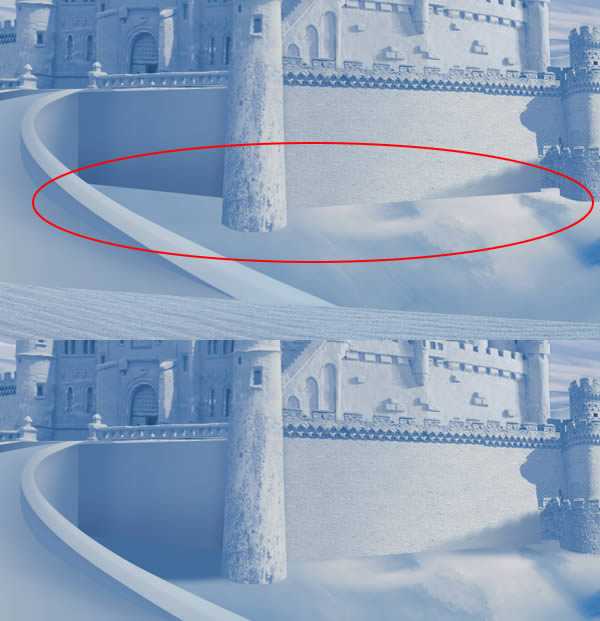 ‘photoshop将荒漠场景打造出迪士尼风格的雪景图‘