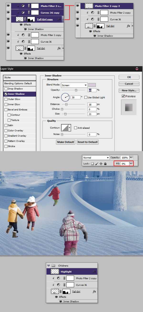 ‘photoshop将荒漠场景打造出迪士尼风格的雪景图‘