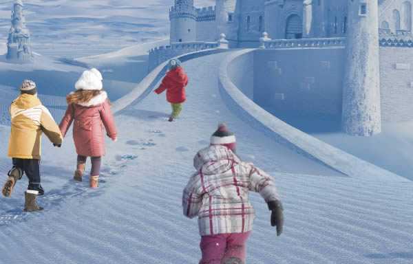‘photoshop将荒漠场景打造出迪士尼风格的雪景图‘