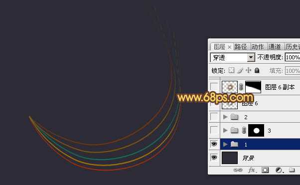 ‘Photoshop制作出类似编织效果的抽象光束立体图形‘