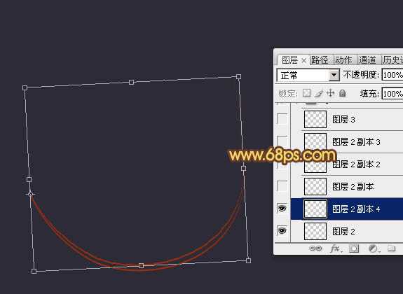 ‘Photoshop制作出类似编织效果的抽象光束立体图形‘