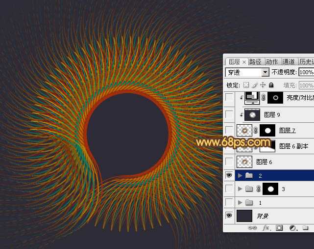 ‘Photoshop制作出类似编织效果的抽象光束立体图形‘