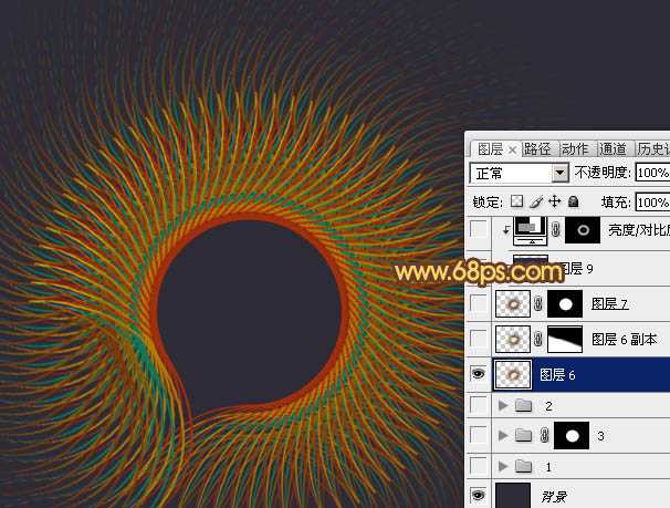 ‘Photoshop制作出类似编织效果的抽象光束立体图形‘