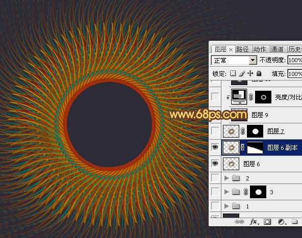 ‘Photoshop制作出类似编织效果的抽象光束立体图形‘