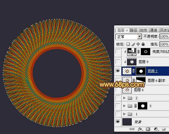 ‘Photoshop制作出类似编织效果的抽象光束立体图形‘