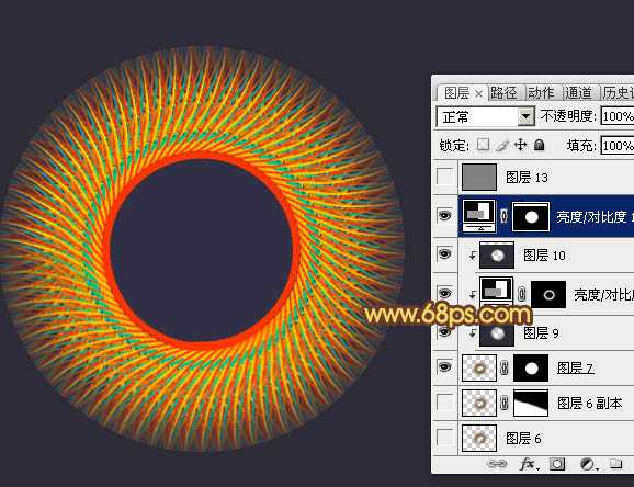 ‘Photoshop制作出类似编织效果的抽象光束立体图形‘