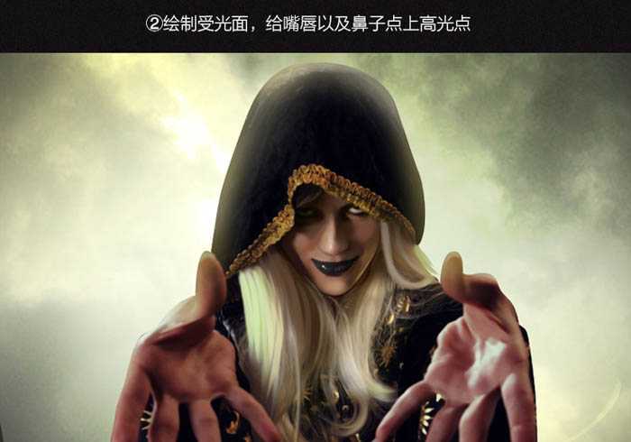 ‘PS合成童话色彩的翻阅魔法书的巫师‘