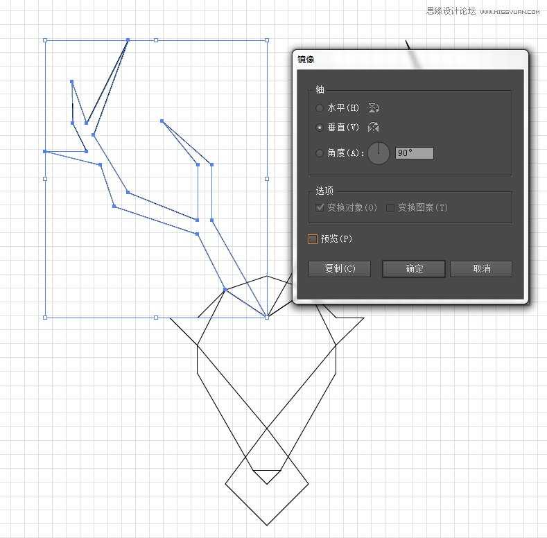 Illustrator绘制简约时尚的鹿形LOGO教程,PS教程,思缘教程网