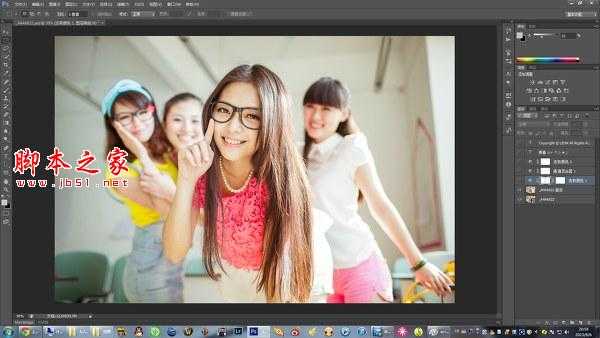 ‘Photoshop为室内人像调出流行的淡紫色‘