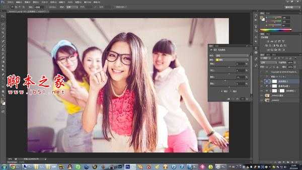 ‘Photoshop为室内人像调出流行的淡紫色‘