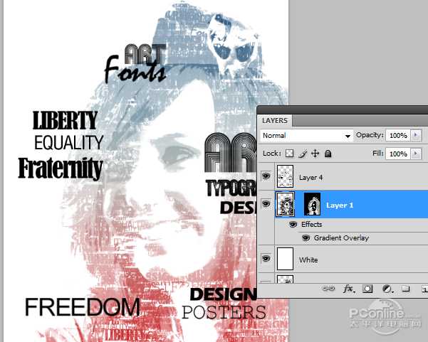 ‘Photoshop设计制作时尚印刷版效果文艺海报‘