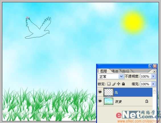 用PS自定义形状工具制作射箭动画